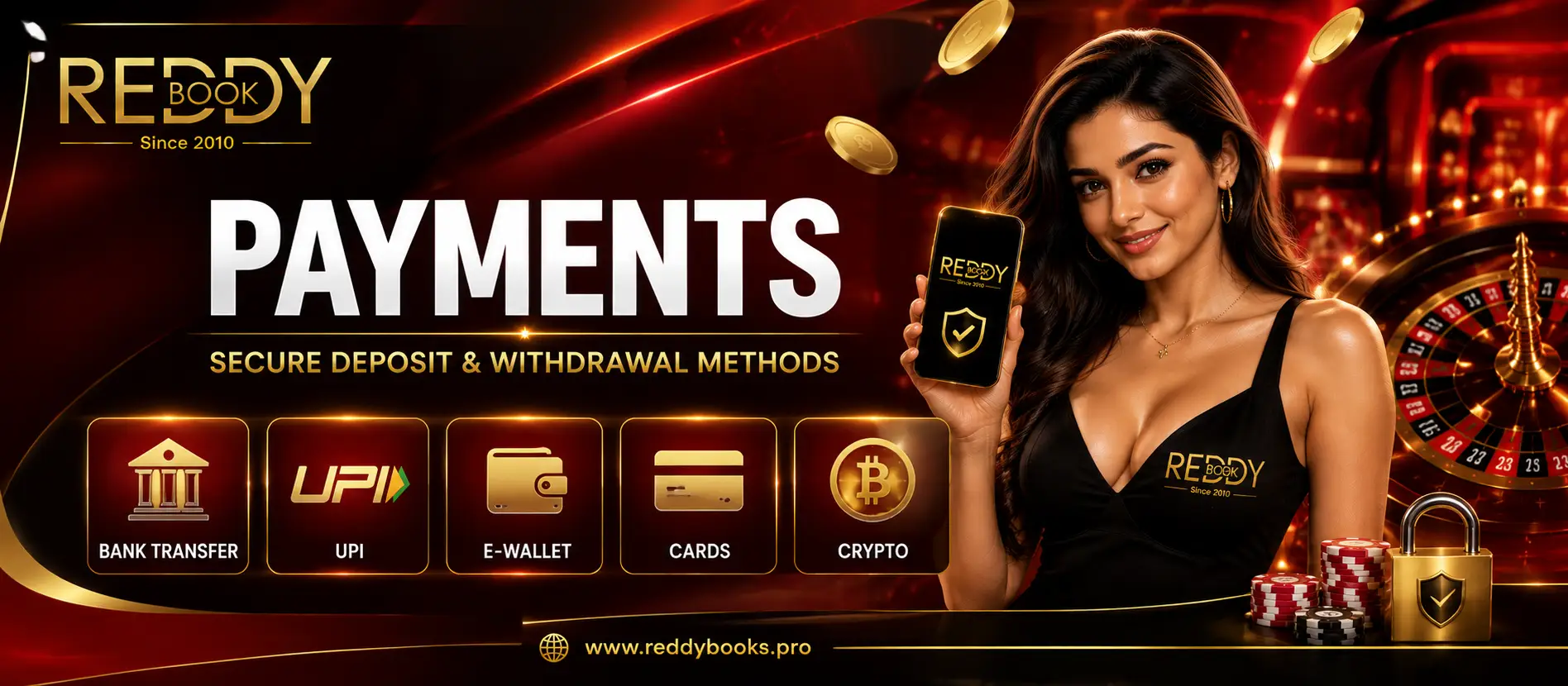 ReddyBook Payments – Secure Deposit & Withdrawal Methods