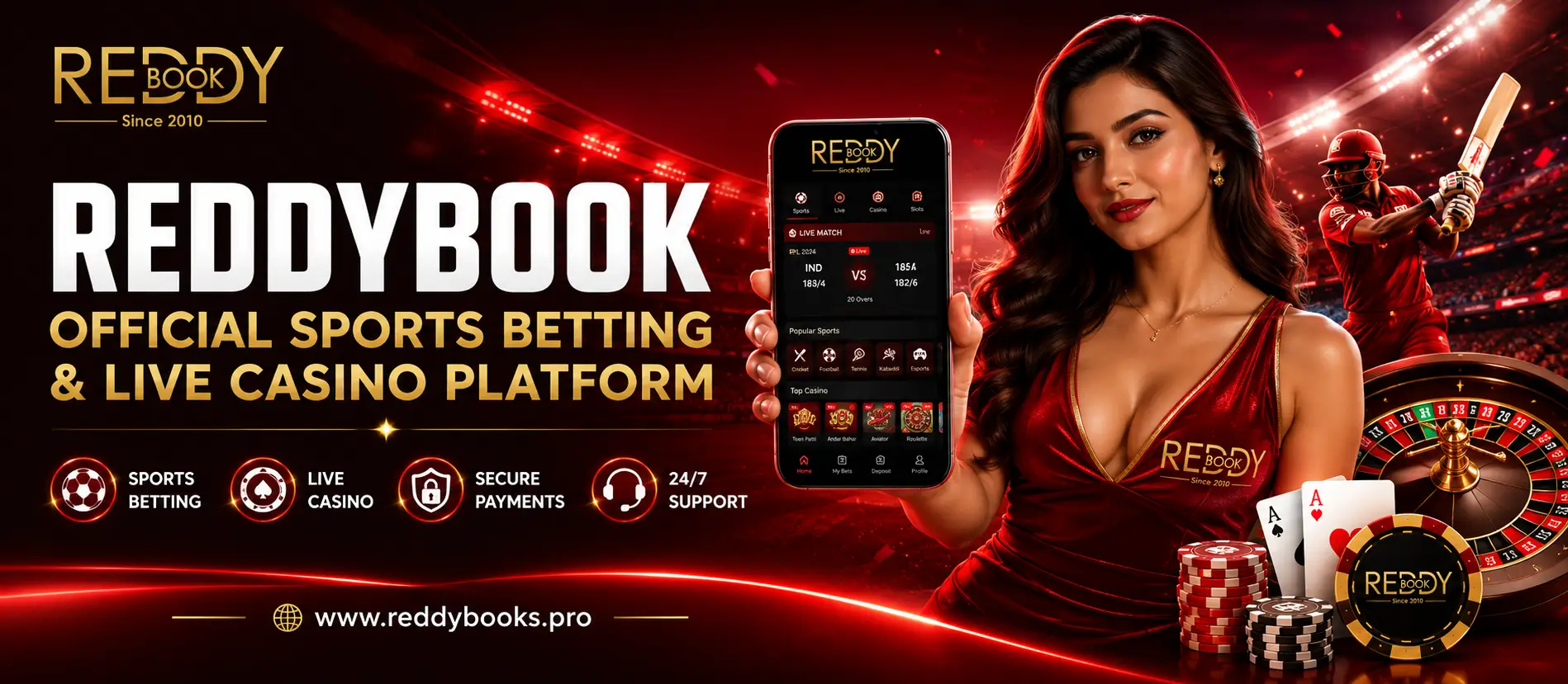 ReddyBook – Official Sports Betting & Live Casino Platform